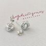 Sterling Silver Interlinked Rings 40th Birthday Earrings, thumbnail 2 of 2