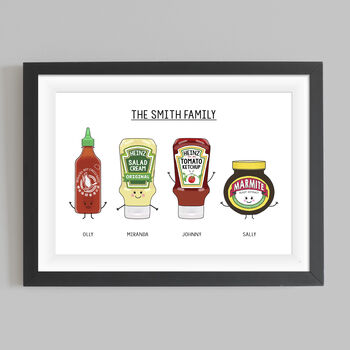 Personalised Family Condiments Print, 2 of 5