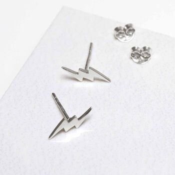 Sterling Silver Zeus Studs, 5 of 6