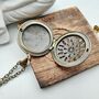 Personalized Round Brass Photo Locket Necklace, thumbnail 2 of 5