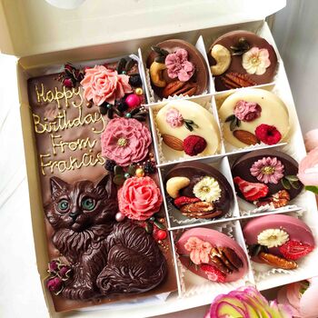Personalised Chocolate Cat, Edible Kitty Birthday Gift, 8 of 10