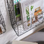 Set Of Two Wire Wall Mounted Storage Baskets, thumbnail 3 of 5