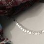 Sterling Silver Sequin Anklet, thumbnail 3 of 7