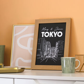 Personalised Tokyo Foiled Print Travel Gift For Couples, 3 of 5