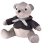 Plush Teddy Bear In Jacket And Scarf Door Stop, thumbnail 1 of 2
