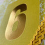 Mini Gold Foiled Number Six Card, thumbnail 3 of 5