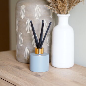 Personalised Matt Grey Diffuser Bottle And Reed Set, 5 of 8
