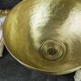 Solid Brass Vessel Sink For Kitchen And Bathroom, 400 Mm Diameter, thumbnail 7 of 10