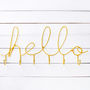 Shiny Gold Script Wire Hooks, thumbnail 3 of 3