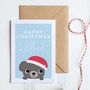 Personalised Cute Dog Christmas Card, thumbnail 1 of 3