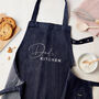 Personalised Blue Denim Kitchen Apron, thumbnail 1 of 3