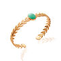 18ct Gold Plated Green Aventurine Leaf Bangle, thumbnail 6 of 6