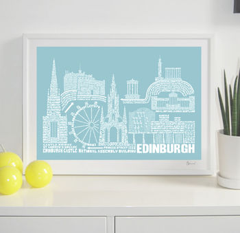 Edinburgh Skyline Typography Print, 3 of 9