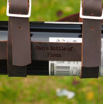 Cycling Wine Bottle Holder With Personalised Message, 2 of 8