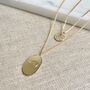 Engraved Oval Tag Necklace, thumbnail 2 of 2
