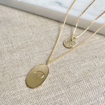 Engraved Oval Tag Necklace, 2 of 2