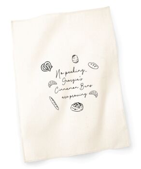 Personalised No Peeking Daddy's Sourdough Tea Towel, 4 of 5
