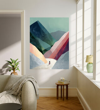 Mountain Cycling Landscape Art Print, 3 of 5