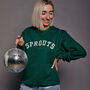 Sprouts Varsity Slogan Christmas Sweatshirt, thumbnail 5 of 8