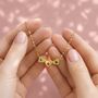 Family Birthstone Sliding Hearts Necklace, thumbnail 5 of 8
