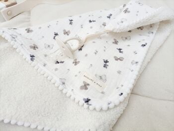 Butterfly Baby Comforter, Handmade Soft Cuddle Cloth, Baby Girl Gift, 2 of 11