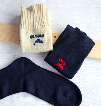 Personalised Embroidered Fishing Socks, 3 of 7