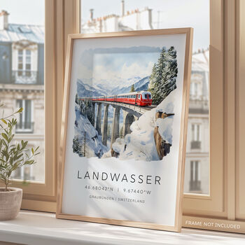 Switzerland Travel Print Of The Glacier Express Train, 2 of 7