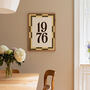 Personalised Birth Year Print With Checkerboard Frame, thumbnail 12 of 12