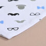 Personalised Set Of Three Bandana Bibs For Baby Boy: Moustache And Wild Designs, thumbnail 4 of 4