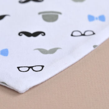 Personalised Set Of Three Bandana Bibs For Baby Boy: Moustache And Wild Designs, 4 of 4