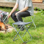 Personalised Foldable Camping Stool In Grey, thumbnail 1 of 5