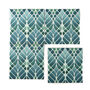Art Nouveau Blue Turquoise Handprinted Ceramic Tile, thumbnail 3 of 12