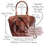 Brown Leather Pocket Tote Handbag, thumbnail 6 of 6