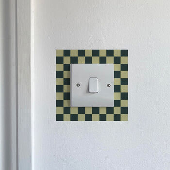 Chequered Light Switch And Plug Socket Stickers, 6 of 9
