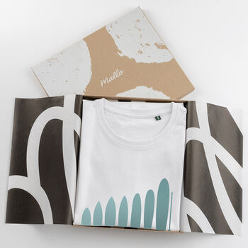 Organic Cotton Surfboard Graphic T Shirt, 2 of 7