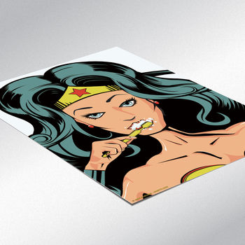 Wonder Woman Mothers Day Ironing Poster Art Print, 5 of 9