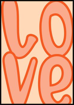 'Love' Typography Print Statement Wall Art, Unframed, 4 of 8