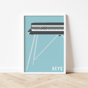 Electric Piano Print | Keyboard Music Poster, 10 of 11
