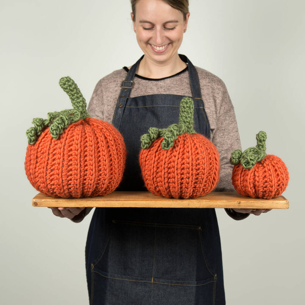 Pumpkin Trio Crochet Kit, 1 of 10