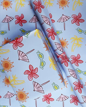 Blue Postcard Pattern Gift Wrap, 2 of 8