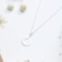 Sterling Silver Horseshoe Necklace Good Luck Gift, thumbnail 2 of 6