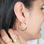 Twisted Gold Plated Round Minimalist Stylish Hoops, thumbnail 2 of 6