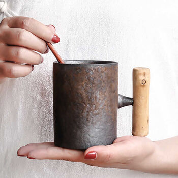 Flame Ii – Ceramic Mug With Wood Handle, 2 of 2