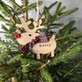 Personalised Christmas Rudolph Reindeer Decoration, thumbnail 3 of 10