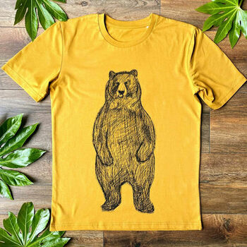 Standing Bear Men's Organic T Shirt, 5 of 8