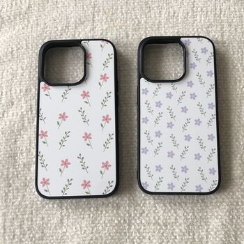 Pink / Purple Flowers And Leaves Phone Case, 2 of 5
