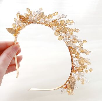 Gold Boho Bridal Headband, 4 of 5