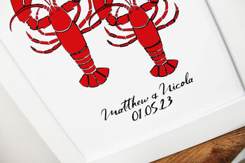 Personalised Lobster Love Print, 2 of 2