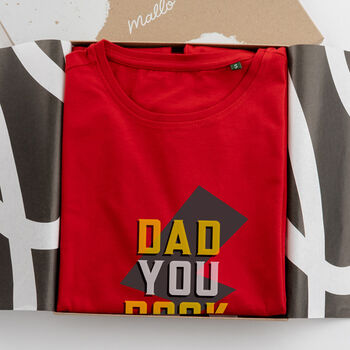 Organic Cotton 'Dad, You Rock' Slogan T Shirt, 2 of 6