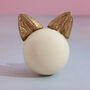 G Decor Cat Ear Mother Of Pearl And Brass Doorknobs, thumbnail 5 of 5